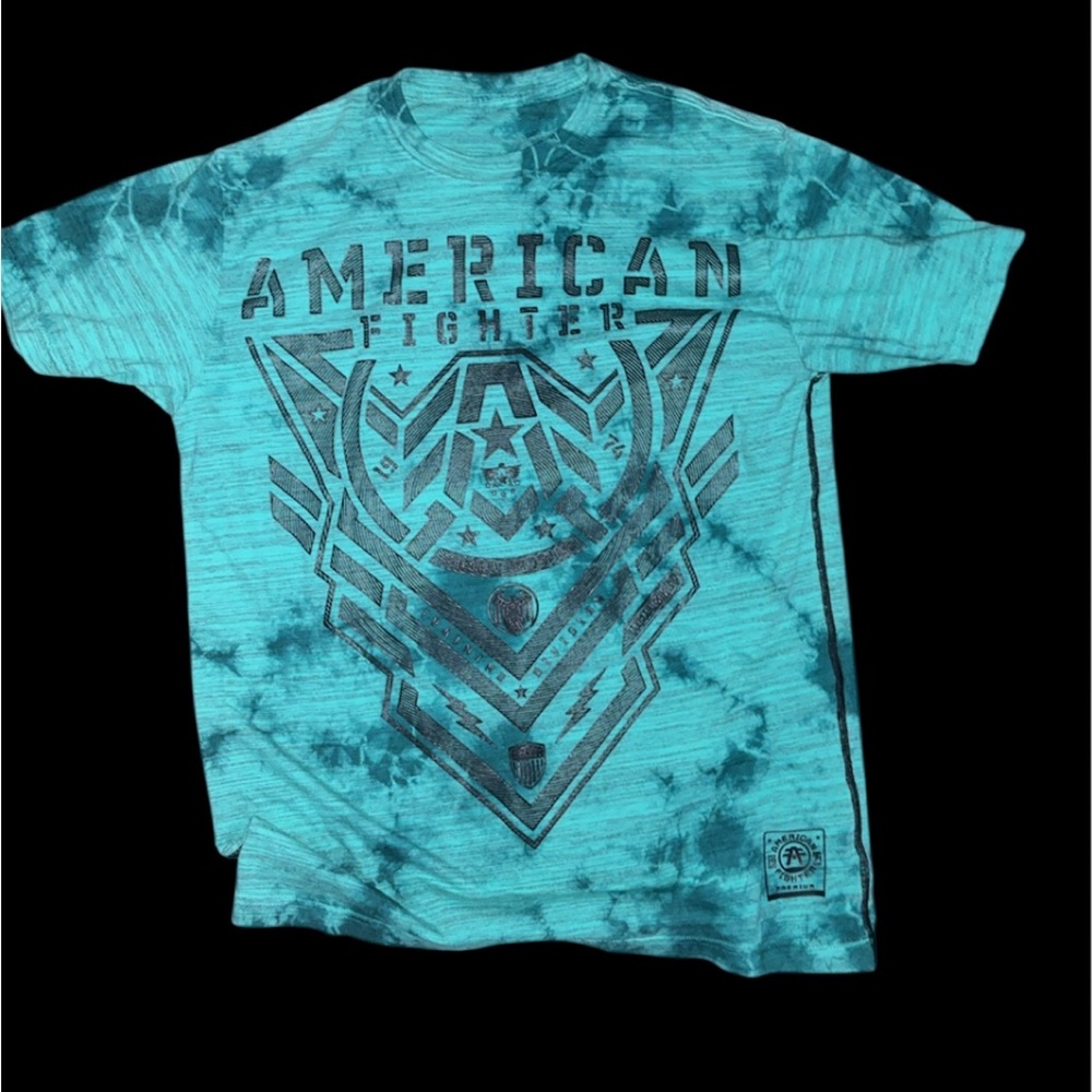 American Fighter by affliction Teal Graphic T-Shirt